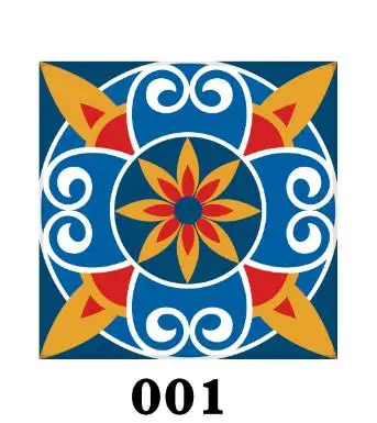 thumbnail image 1 of Juego de 15 azulejos de estilo bohemio de 8, 10 y 12 cm, adhesivos para pared, para mesa, baño, línea de cintura, arte mural, decoración del hogar, papel tapiz dagonal, 1 of 5