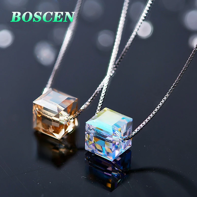 Женское ожерелье с подвеской BOSCEN из стерлингового серебра 925 пробы подарок на