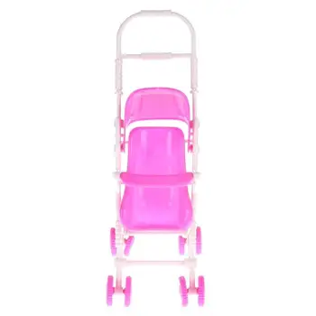 

Baby Stroller Infant pink Carriage Stroller Trolley Nursery Toy For Doll Dollhouse Miniature Baby Gifts for Baby Girls