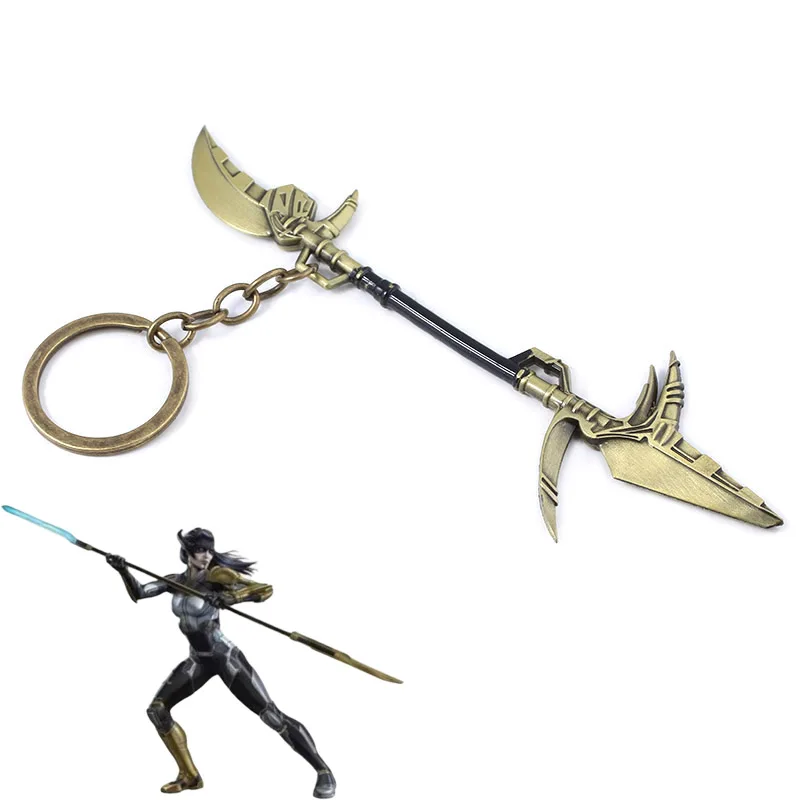 

Hot Movie Marvel Avengers Corvus Glaive Keychain Captain America Key Chains Peerless Blade Creative Prac For Man Car Decorative