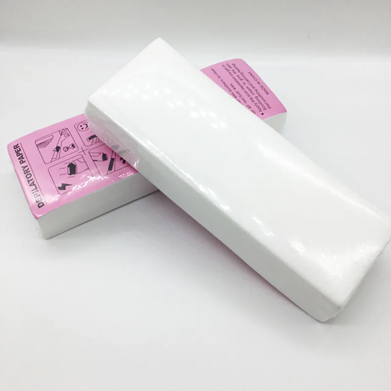 Depilatory Wax Strip Paper Hair Removal Wax Hair Removal Tool Beauty Wax 100 Pcs Nonwoven Wax Paper Neck Arm Leg Face Body Hair Removal Epilator Beauty Salon