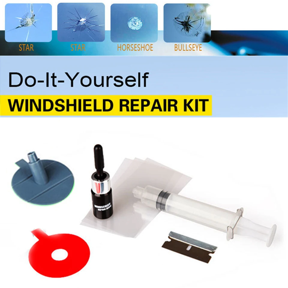DIY Car Windshield Repair Kit Tools Auto Glass Windscreen Repair Set