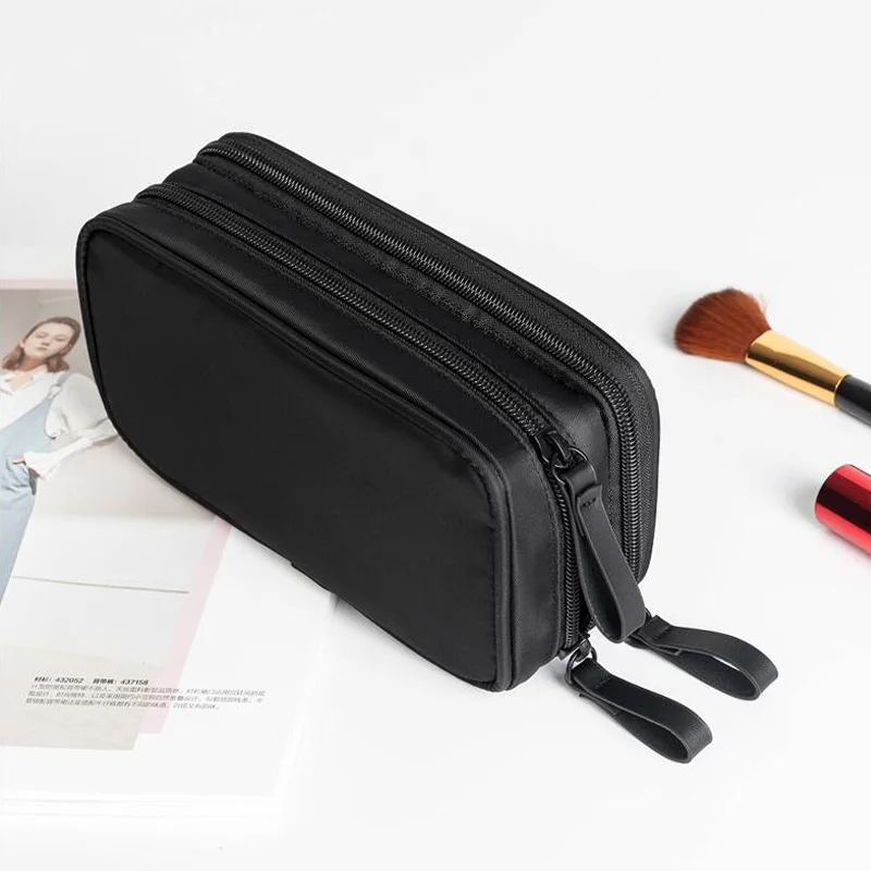 Double Zipper Makeup Kit Mini Las Cosmetic Bag Portable Beauty Makeup Kit Mini Las Cosmetic Bag