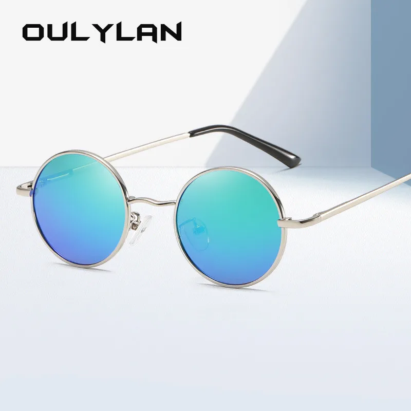 

Oulylan Classic Polarized Round Sunglasses Men Vintage Brand Small Metal Sun Glasses Goggles Male Driving Eyewear UV400 Ladies