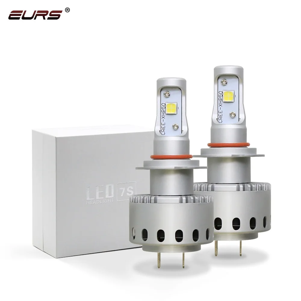 EURS(TM) 7S светодиодный фары для автомобиля супер яркий H1 H4 H7 H11 9005 9006 Противотуманные фары plug& play 8000лм CSP Высокое качество 40 Вт