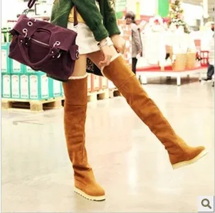 

High top flat heeled women's boots, over knee boots, boots and cotton boots