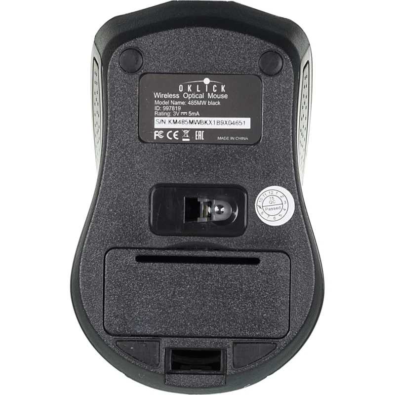 Мышь Oklick 485MW черный оптическая(1200dpi) беспроводная USB(2but