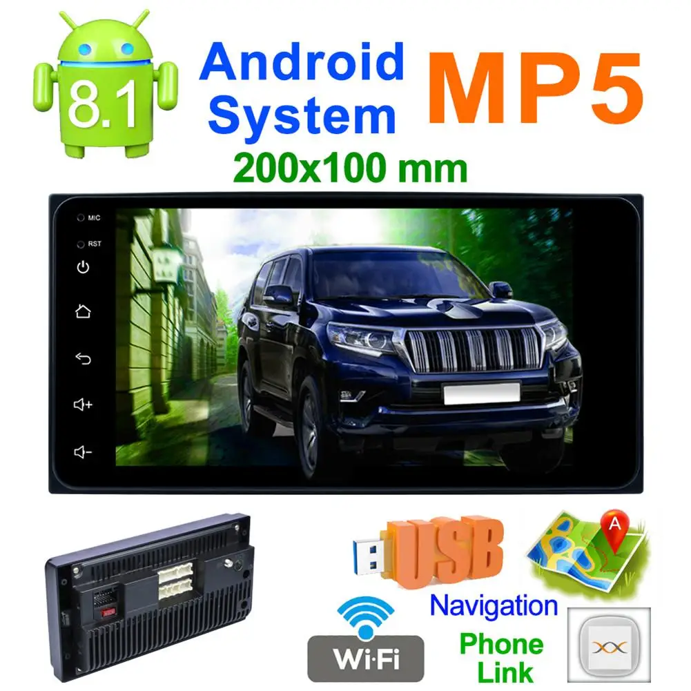  7 zoll Bluetooth Auto Video Für Android 8.1 Auto Mp5 Gps Player + Phonelink + + Bluetooth + AM/FM f