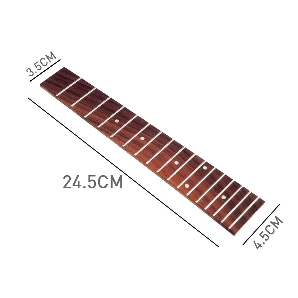 Ukulele Fingerboard Fretboard for 23 inch Concert Ukulele Guitar 24.5x4.5x0.5cm