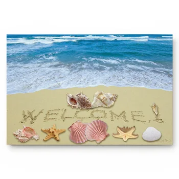 

Kitchen Mat Beach Starfish Conch Anti-Slip Doormat Home Bathroom Living Room Decoration Door Mats Outdoor/indoor