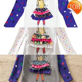 

New Girls Dress Baby Girl Princess Party Dresses Flower Tutu Dress for Girls Long Sleeve Children Clothes LH3660 MIX