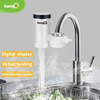 

saengQ Kitchen 3000w Electric Water Heater Tap Instant Hot Water Faucet Heater Cold Heating Faucet Tankless Water Heater