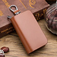 Элегантный кошелек для ключей из натуральной кожи, мужской модный Повседневный Автомобильный держатель для ключей, предотвращающий появление царапин, мужской яркий кошелек из воловьей кожи chaviro Couro D993