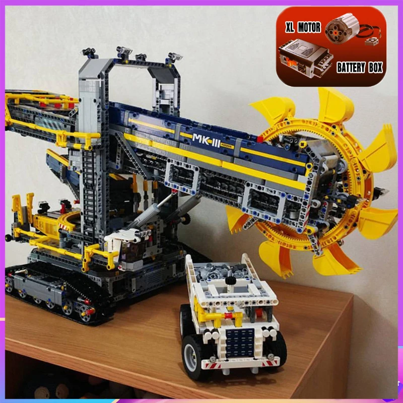 

Bucket Wheel Excavator Building Blocks Fit 42055 Technic with Electric Motors Power Functions Brick Education Toys for Children