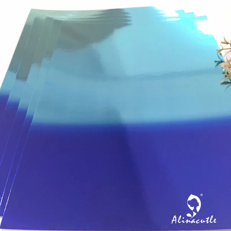 5 шт., бумажный пакет для скрапбукинга, зеркальный синий цвет, A4 250gsm, крафт-коврик, Alinacraft