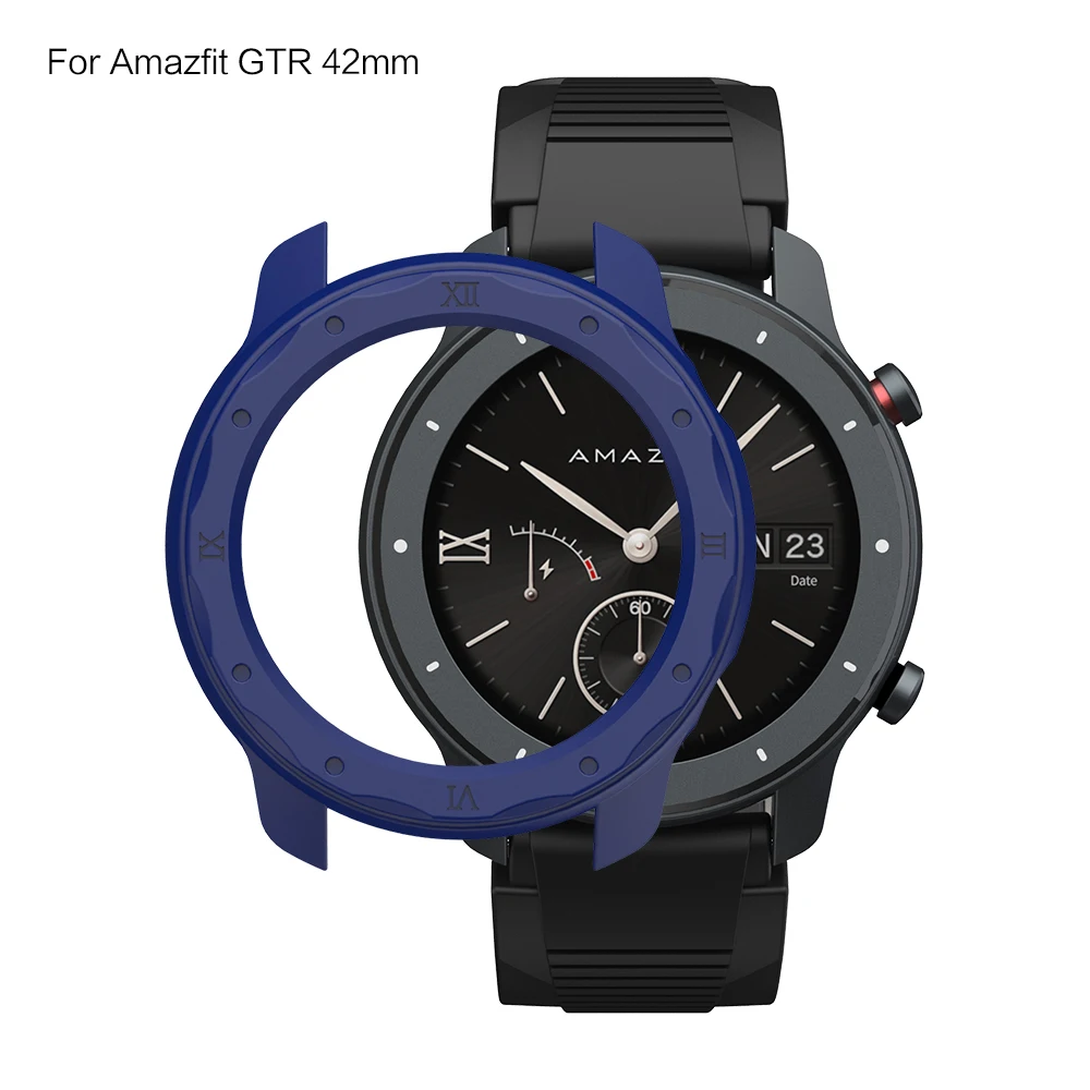 Dark Blue For 42mm Чехол для смарт-часов SIKAI для Xiaomi Amazfir GTR 47 мм, зарядное устройство для часов Huami Amazfit GTR 42 m, корпус для часов - Цвет: Dark Blue For 42mm