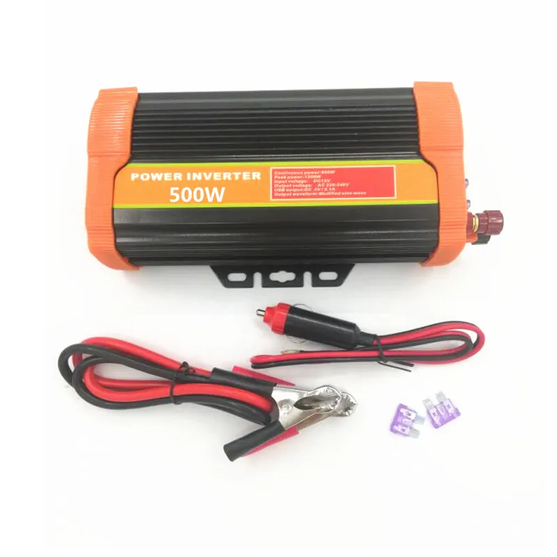 

I Key Buy High Quality 500W Car Inverter 12V To 220V Voltage Inverters Emergency Start Power Cars DC AC Square Wave 240*130*66mm