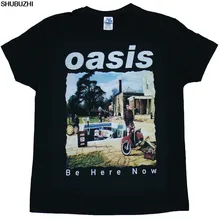 Oasis Be Here Now черная футболка Мужская уникальная хлопковая футболка с короткими рукавами и круглым вырезом новейшая shubuzhi Мужская мода sbz4231