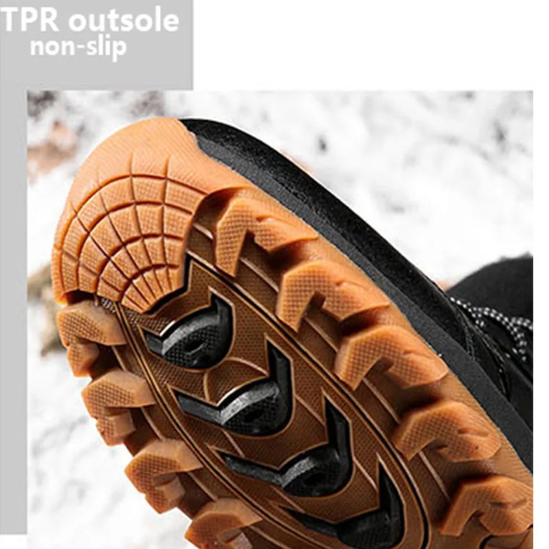 Men's Winter Sneakers Walking Shoes Men Plush Lining Snow Ankle Boots for Hunting Warm Hiking Sheos Men Waterproof Sneakers