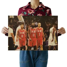 [H023] NBA Harden C-Ностальгический ретро плакат из крафт-бумаги экран для помещений кафе декоративная живопись