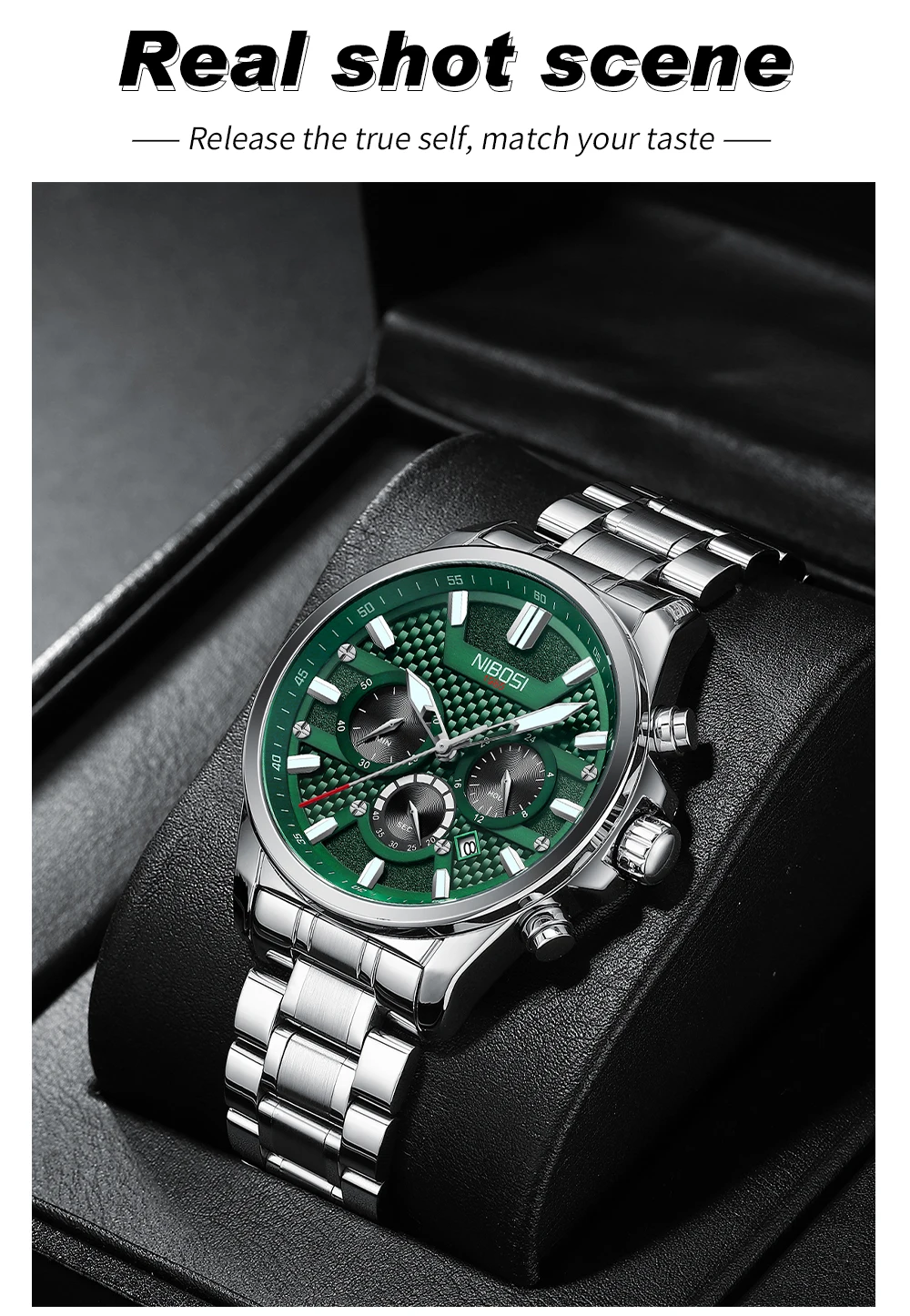 Relogio Masculino NIBOSI Sports Mens Watches Luxury Top Brand Gold Stainless Steel Quartz Watch Men Chronograph Waterproof Watch