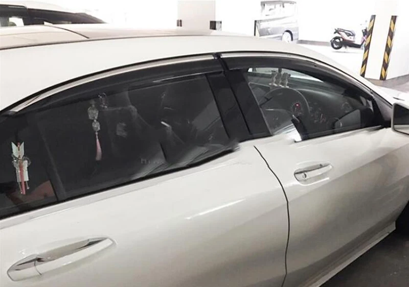 Для SKODA OCTAVIA 2015 2018 пластиковый внешний козырек Vent Shades Window Sun Rain Guard дефлектор 4 шт 2016