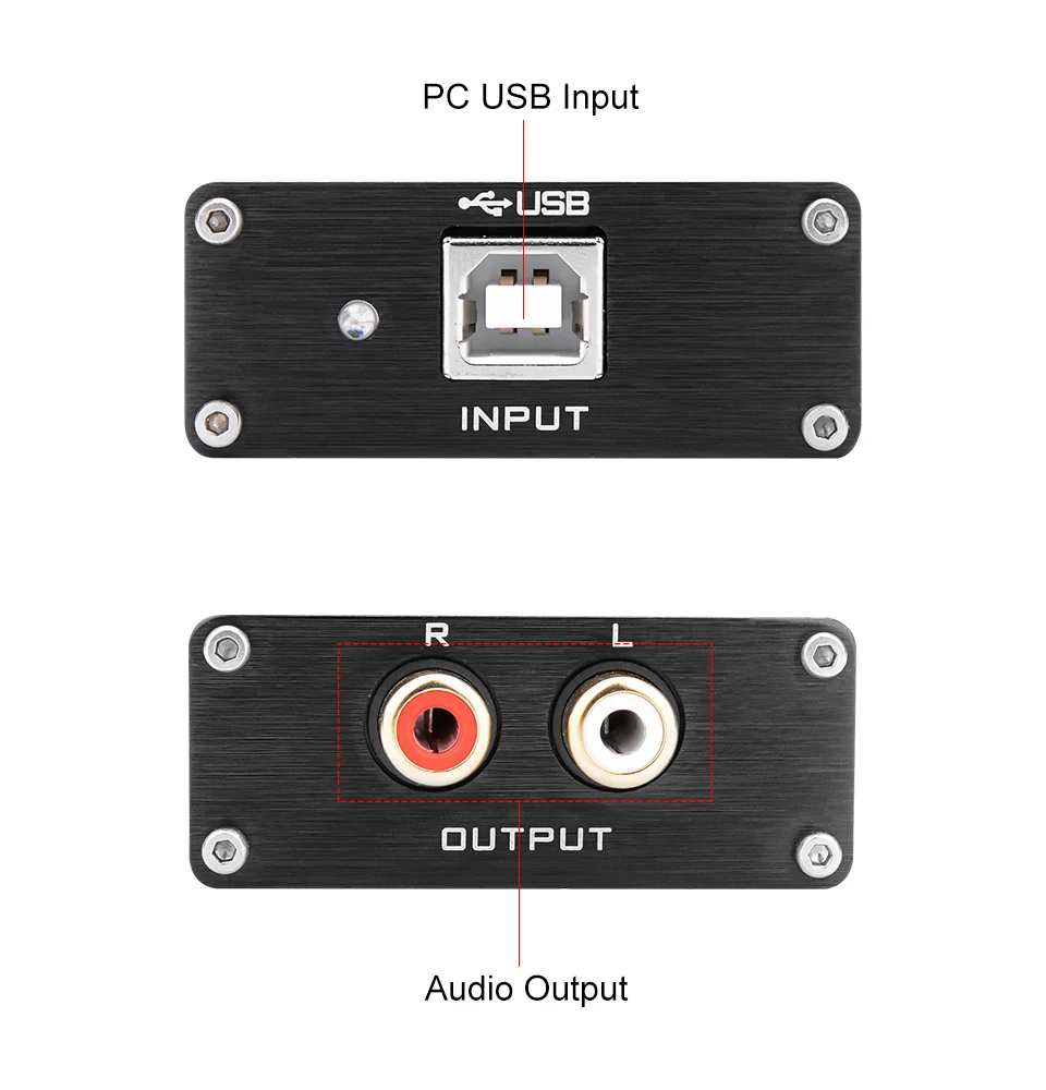 para música, 32bit, 384khz, saída rca, amplificador de som, home theater
