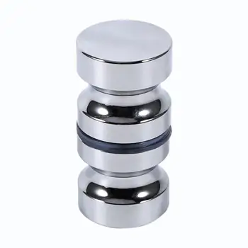 

Door Handle Aluminum Alloy 1.1" Dia Single Glass Door Knob Bathroom Shower Cabinet Handle with Screw Sliding Door pull