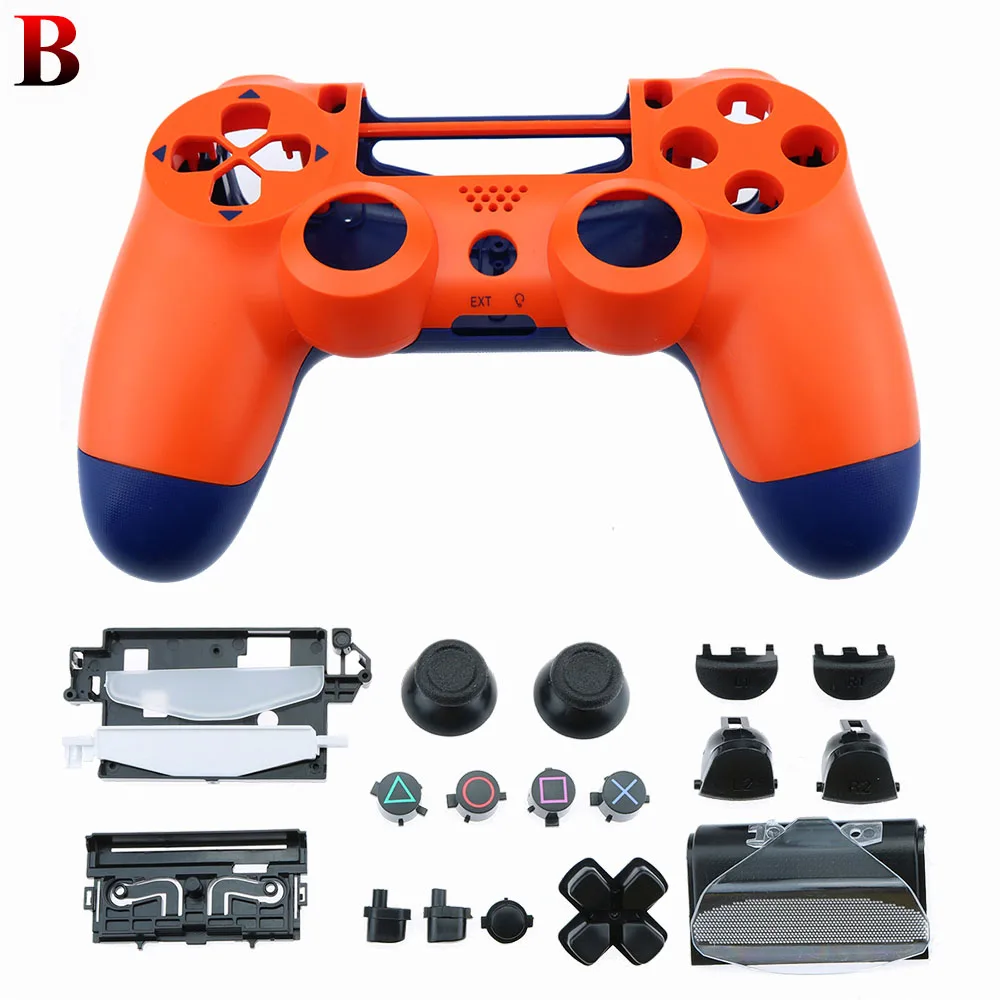 YuXi оболочка для ps4 pro тонкая Замена полная оболочка и кнопки мод комплект контроллер пользовательский чехол Корпус для playstation 4 pro - Цвет: B