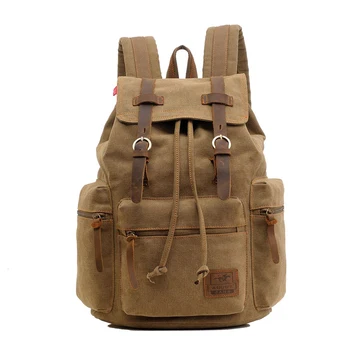 

YILUNXI 2020 New style men's backpack Vintage male canvas bag Leisure student school bag Fashion man Rucksack Large Capacity bag