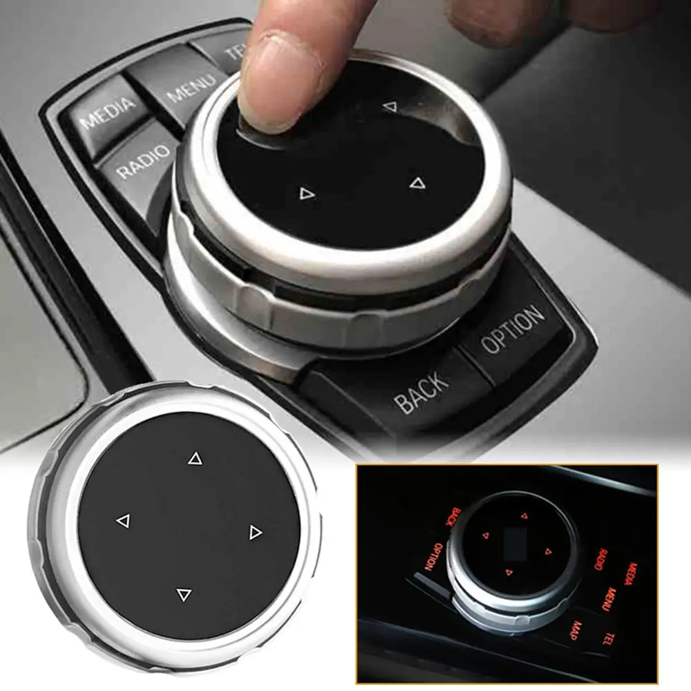 

For BMW F10 F20 F30 iDrive Black Multi Media Knob Cover Trim iDrive Button