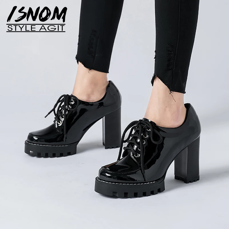 platform patent shoes