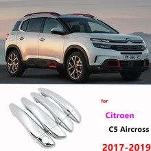 

Chrome Handles Cover Trim for Citroen C5 Aircross 4-door 2017 2018 2019 Car Handel Accessories Stickers Auto Styling