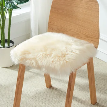 

Pure wool upholstery padded winter cushion warm wool sofa cushion fur pad sheepskin office chair cushion