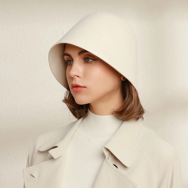 X4027 Wool Fashion Retro Bucket Hat 