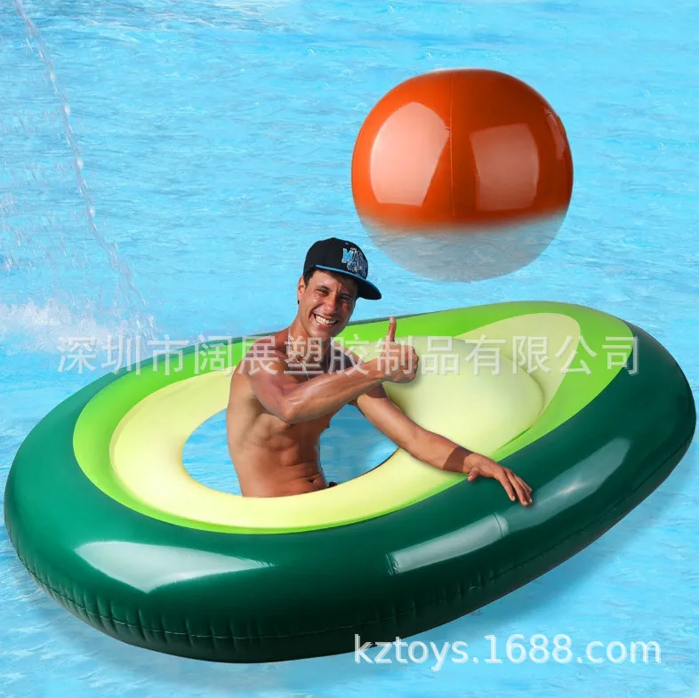 Currently Available Environmentally Friendly Thick PVC Inflatable Avocado Swimming Tube Avocado Floating Row Inflatable Pear Swi