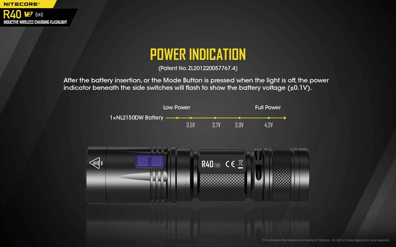 NITECORE R40 V2 Wireless Charging Flashlight (19)