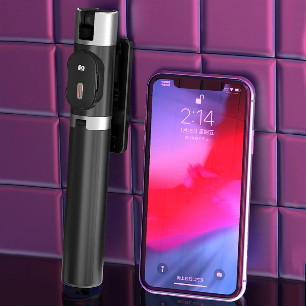 High quality Roreta 3 in 1 Wireless Bluetooth Selfie Stick Foldable Mini Tripod Expandable Monopod for iPhone IOS Android P60 (8)