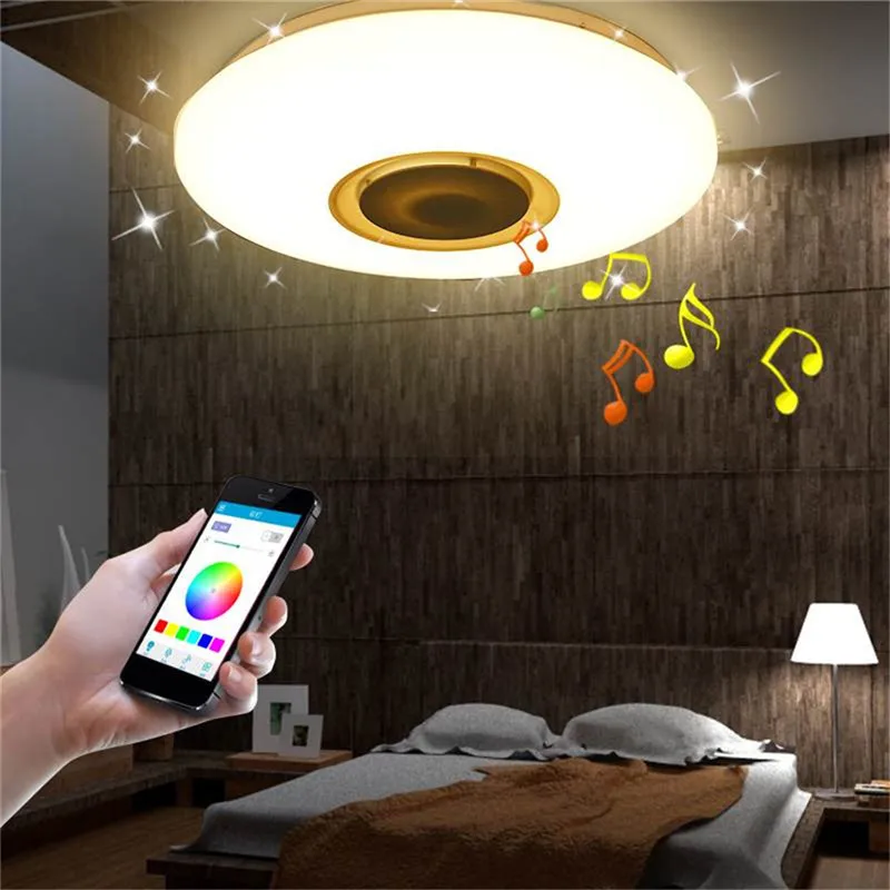 36 Вт 60 Вт умный светодиодный потолочный светильник RGB с регулируемой яркостью romote управление Bluetooth и музыкой современный светодиодный потолочный светильник для гостиной/спальни 260 В