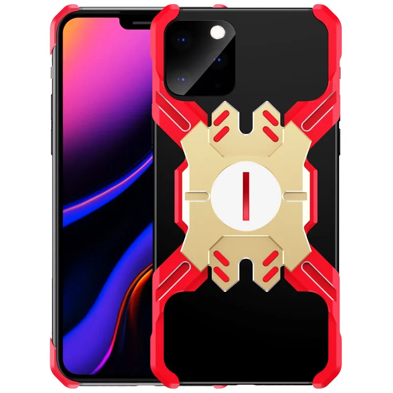 Red Gold Для iPhone 11 Pro Max Алюминий металлический x-образный чехол-бампер для iPhone 11 5,8 6,1 6,5 Hero противоударный чехол - Цвет: Red Gold