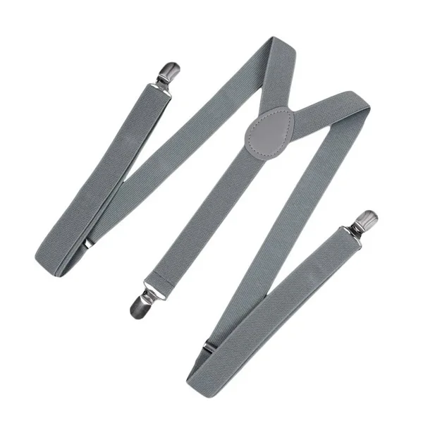light gray Унисекс Клип на подтяжках эластичный y-образный обратно Формальные Регулируемые подтяжки, темно-серый - Цвет: light gray