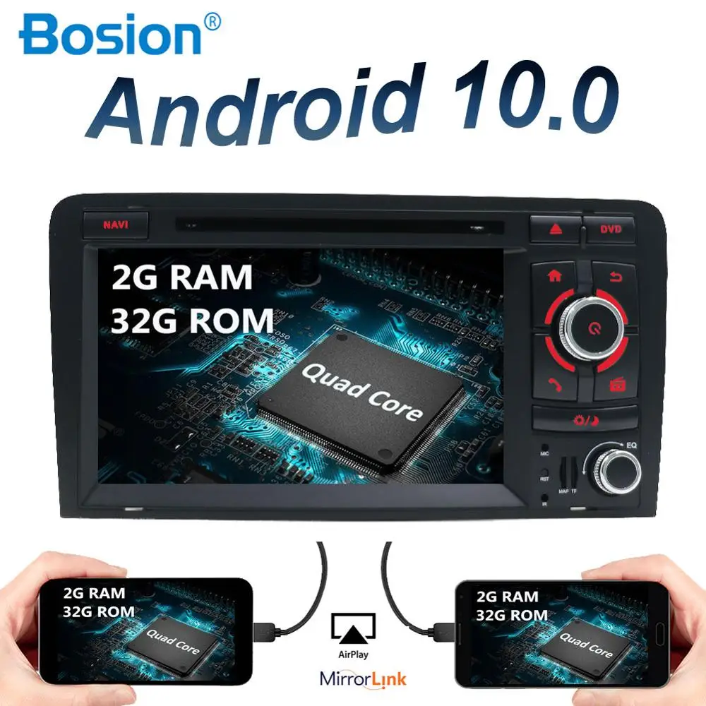 Автомагнитола 2 din android 10 0 для audi a3 8p подходит 2003 2011 Авторадио аудио gps навигация