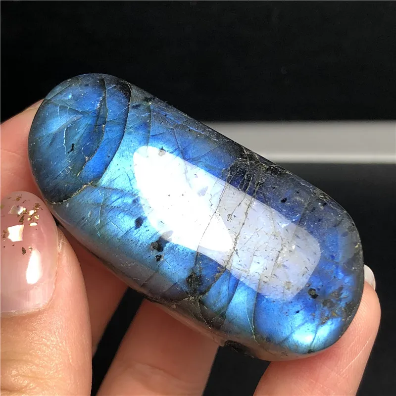 unique!Natural high light blue labrador mineral massage, meditation reiki healing - Цвет: B
