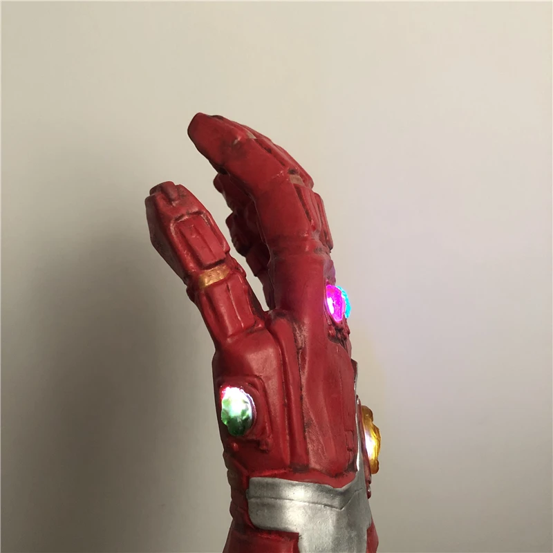 1: 1 Took Light Thanos Gauntlet Gloves Cosplay Halloween Props Costume War Endgame 4 Quantum