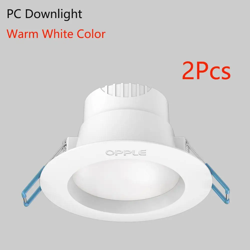 2pcs warm white Xiaomi Opple светодиодный светильник 3 Вт угол 120 градусов светильник ing белый светильник и теплый потолочный встраиваемый светильник для дома и офиса - Цвет: 2pcs warm white