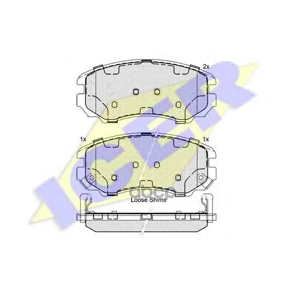 181644_колодки Дисковые Передние! Hyundai Sonata Iv 2.0i/2.7 01/Coupe Gk All 02 Icer 181644 Icer арт. 181644