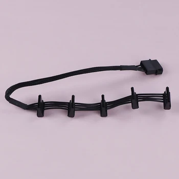 

Hot sale 1pc ATX 4Pin IDE Molex to 5 x SATA Series ATA Power Supply Cable Male to Female 18AWG 40cm for PC DIY