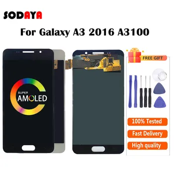 

4.7'' Super AMOLED For SAMSUNG GALAXY A3 2016 A3100 A310F SM-A310F LCD Display With Touch Screen Digitizer Assembly Free hipping