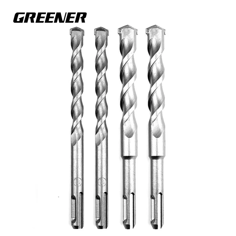 Round handle Electric Hammer Drill Bits 6/8/10/12/14/16/18/20mm Cross Type Tungsten Steel Alloy for Masonry Concrete Rock Stone 1pcs tungsten steel alloy cross drill bit 350mm28mm 30mm 32mm concrete drill bit sds plus for drilling through walls and stone