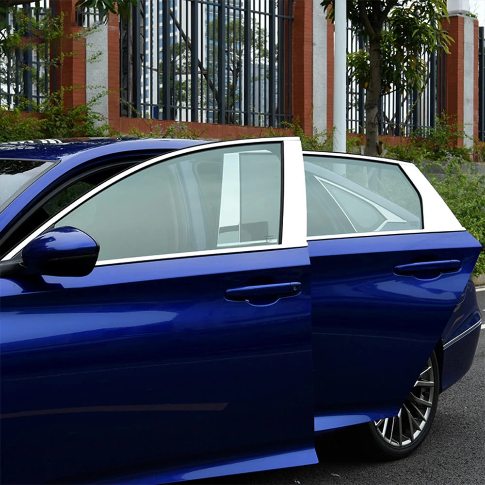 Автомобильные наружные дверные оконные стойки Накладка для Honda Accord 10th 10 Авто хромированная Серебристая Наклейка Стайлинг автомобиля